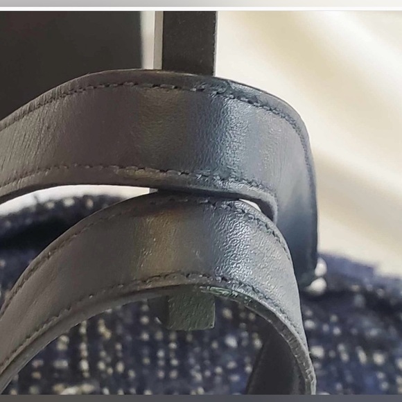 RARE COACH CHELSEA BOUCLE EMERSON TWEED AND WOOL BLEND BAG WITH LEATHER STRAPS - Picture 5 of 13